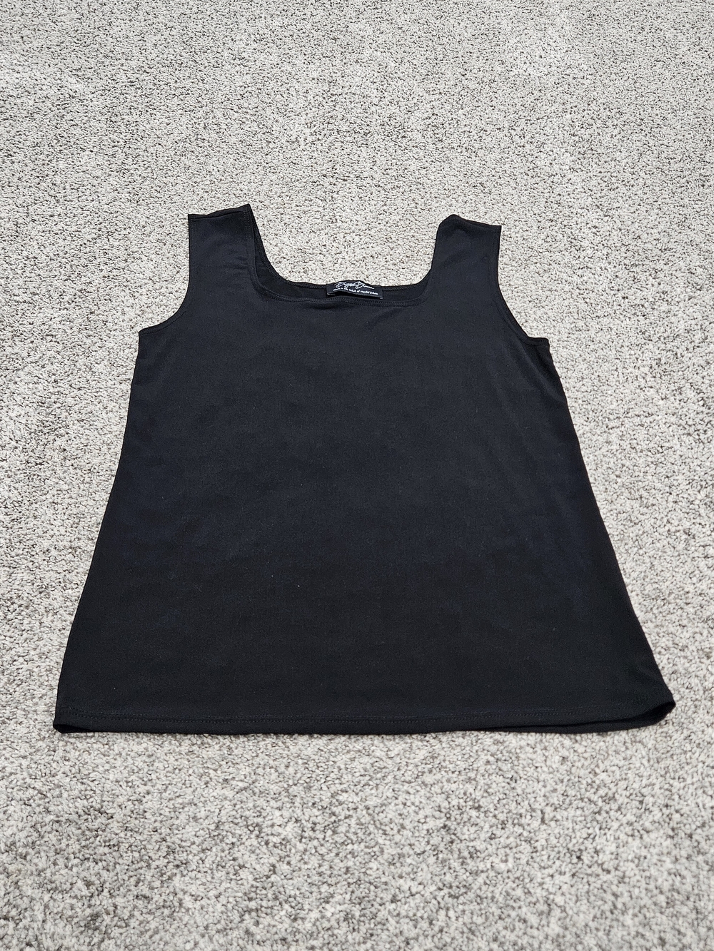Brigitte Brianna Women's Black Scoop Neck Tank Top